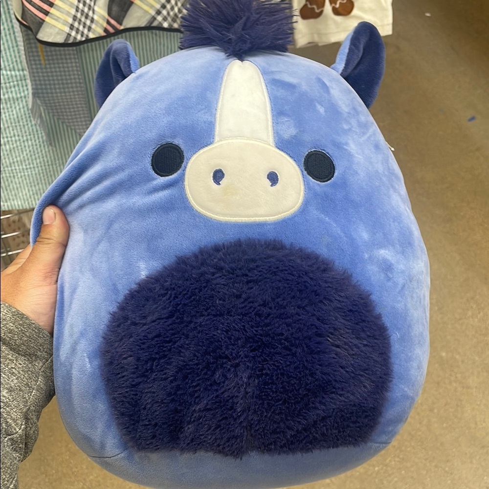 Caden Blue Pony Squishmallow Rare Silver Tag